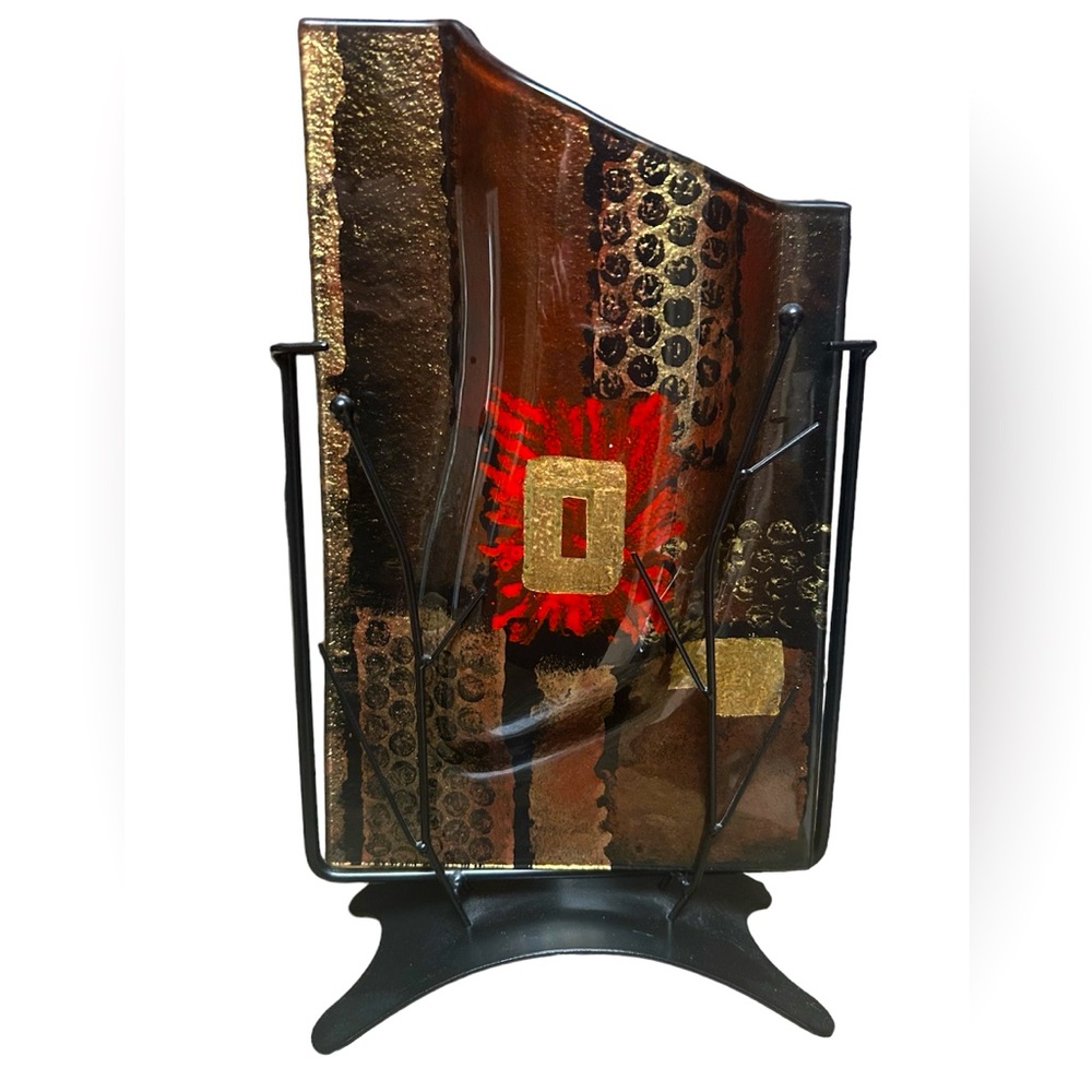 Benjamin Chang Glass Fused Vase/Art